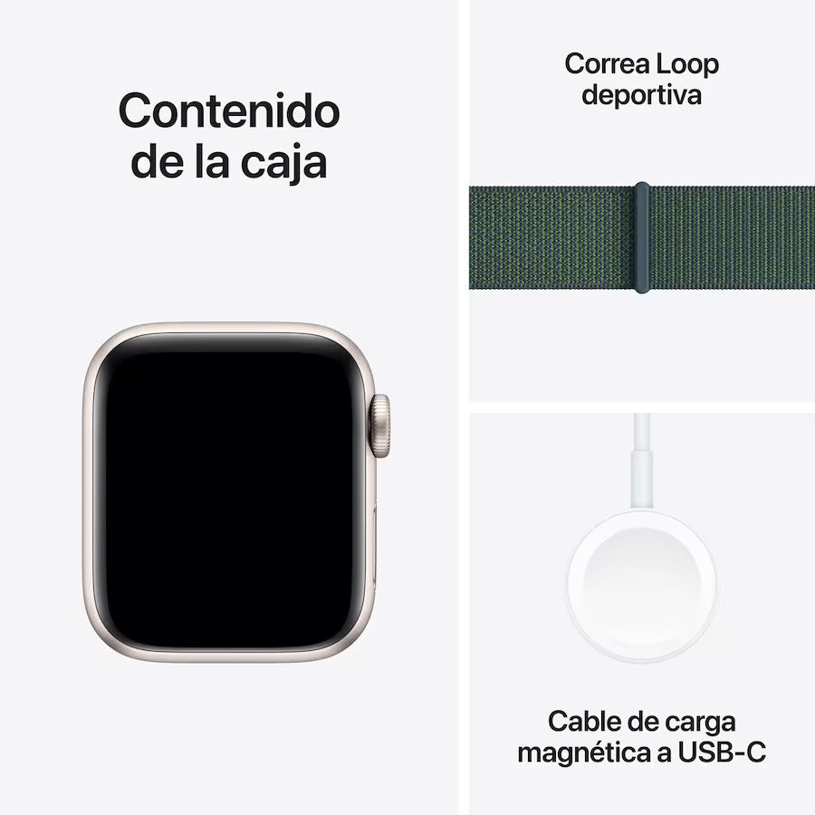 Apple Watch SE 2.ª Generación - Correa Loop Deportiva - Blanco Estrella