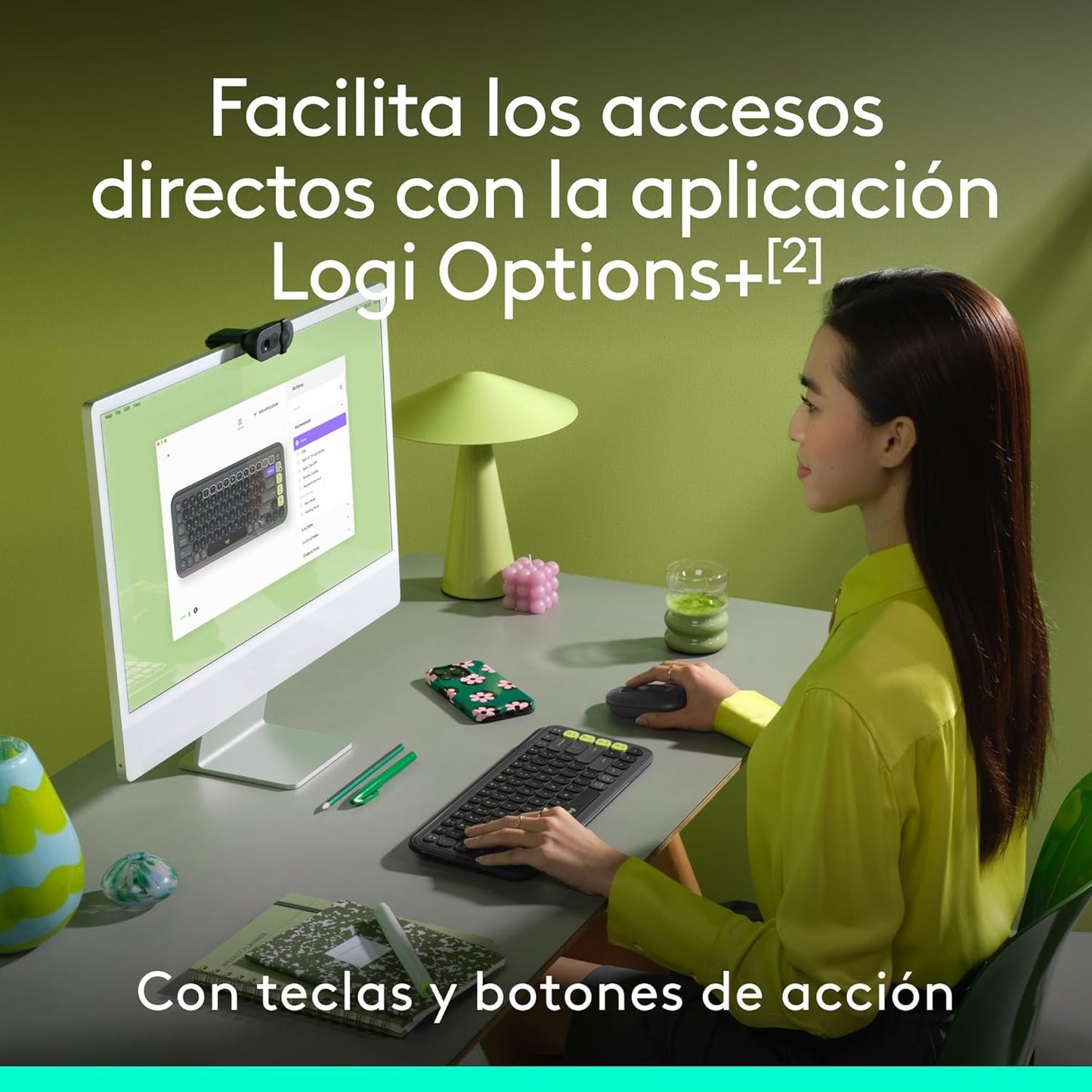 Teclado Logitech Pop Icon Combo - Grafito