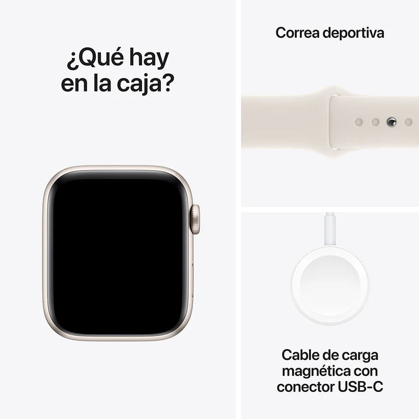 Apple Watch SE 2.ª Generación - Correa Deportiva - Blanco Estrella