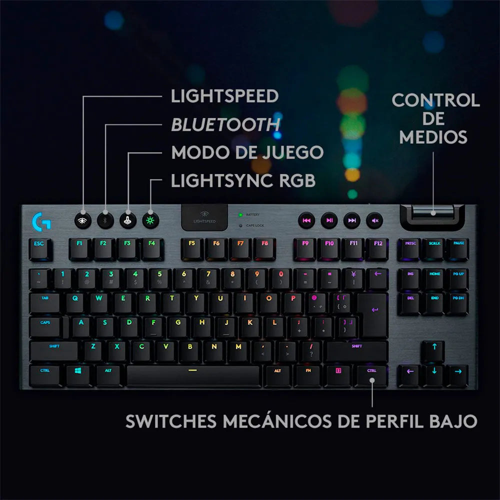 Teclado Logitech G915 TKL Wireless - Negro