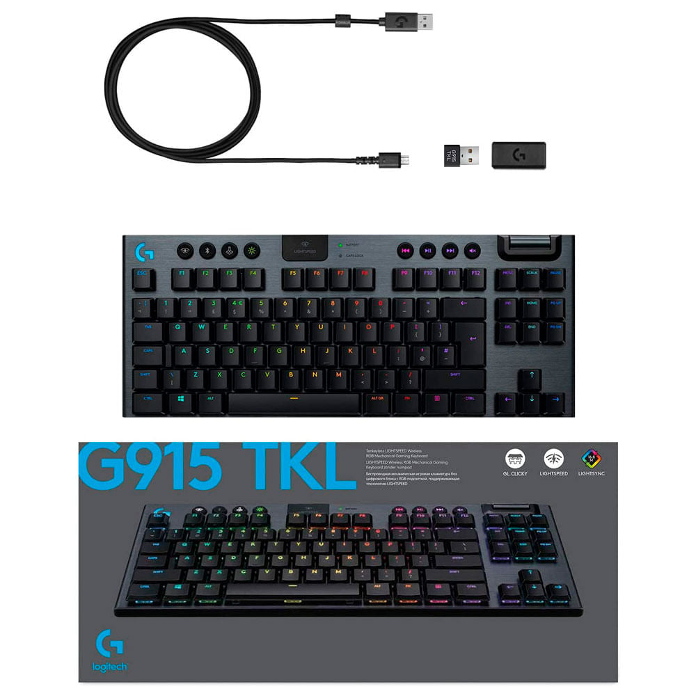 Teclado Logitech G915 TKL Wireless - Negro