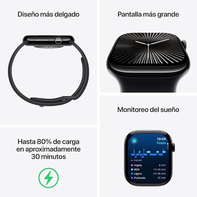 Apple Watch 10 - Correa Loop Deportiva - Plata
