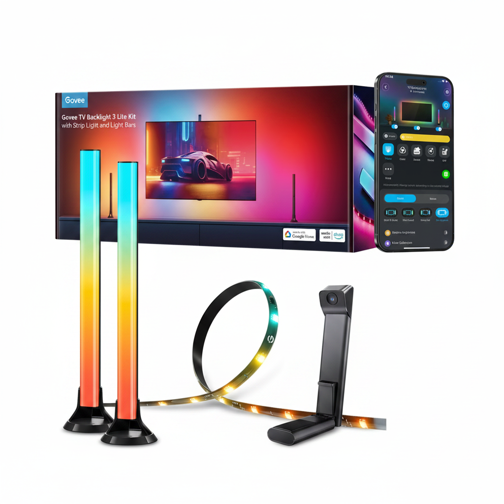 Luces con Cámara Govee para TV 3 Lite Kit H605A111 - 55" a 65"