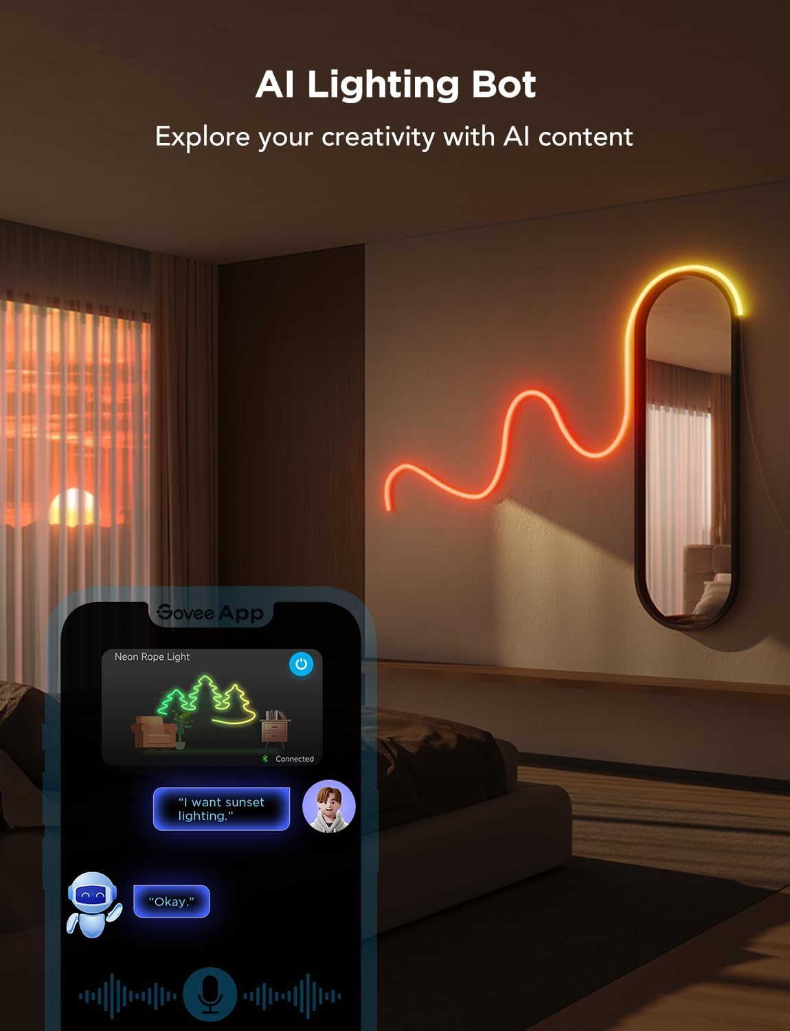 LUCES GOVEE 3M STRIP WHITE SUPPORT MATTER HOMEKIT,GOOGLE,ALEXA,SMARTHINGS H61D3101