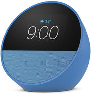 AMAZON ECHO SPOT 2024 CON RELOJ, ALARMA Y ALEXA - AZUL
