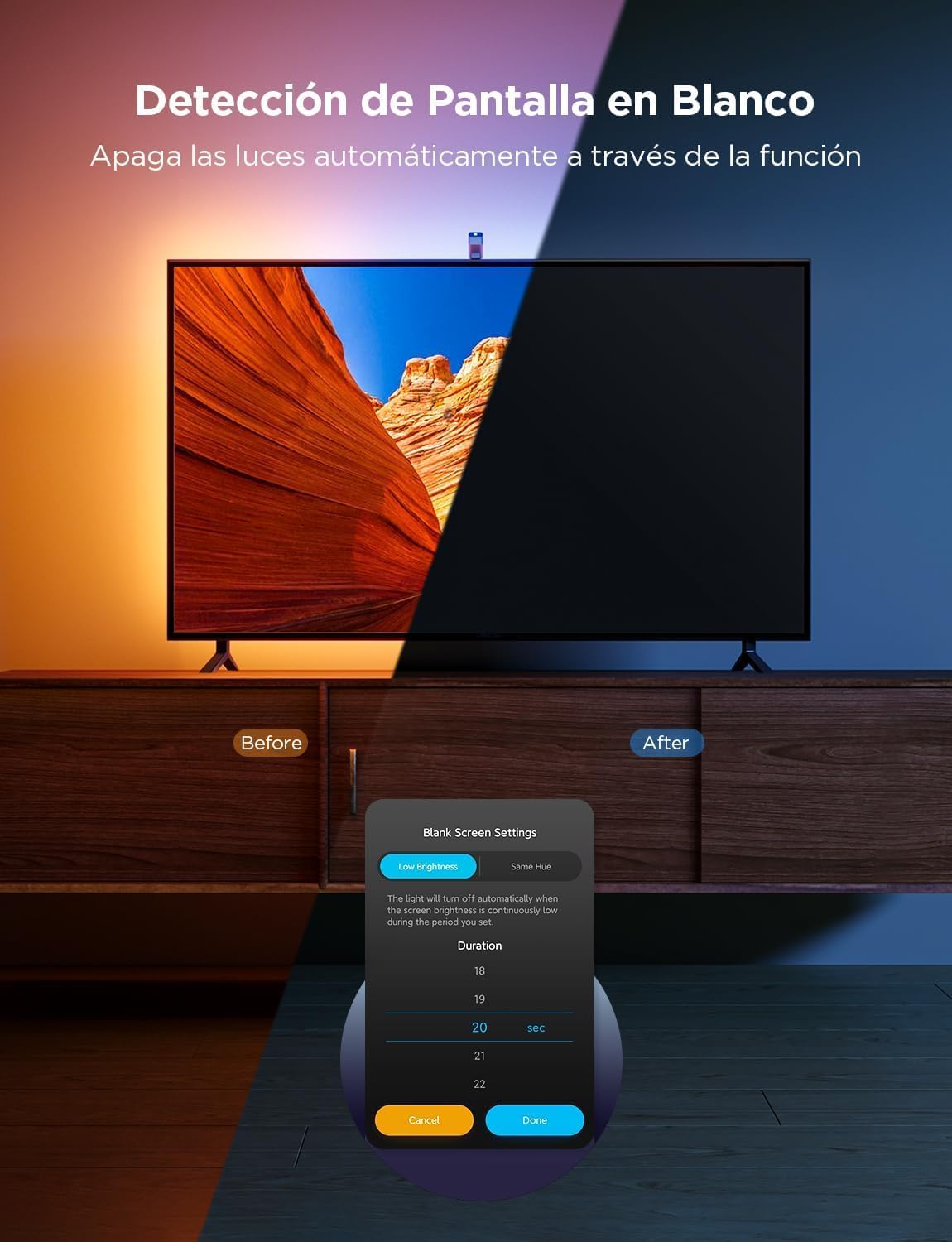 Luces Govee TV Backlight T2 H605C 55″ a 65″