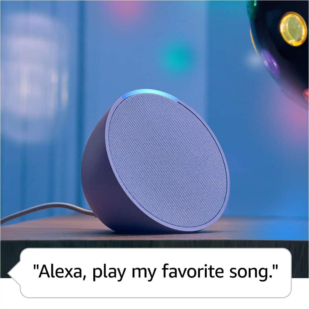 Parlante inteligente Amazon Echo Pop Gen 1 lavanda con asistente Alexa