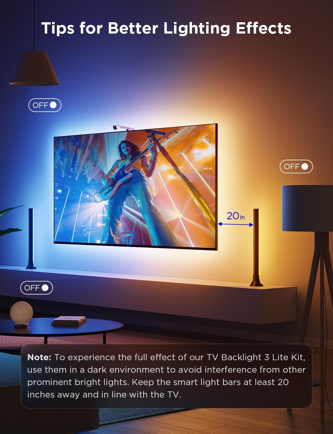 Luces con Cámara Govee para TV 3 Lite Kit H605A111 - 55" a 65"