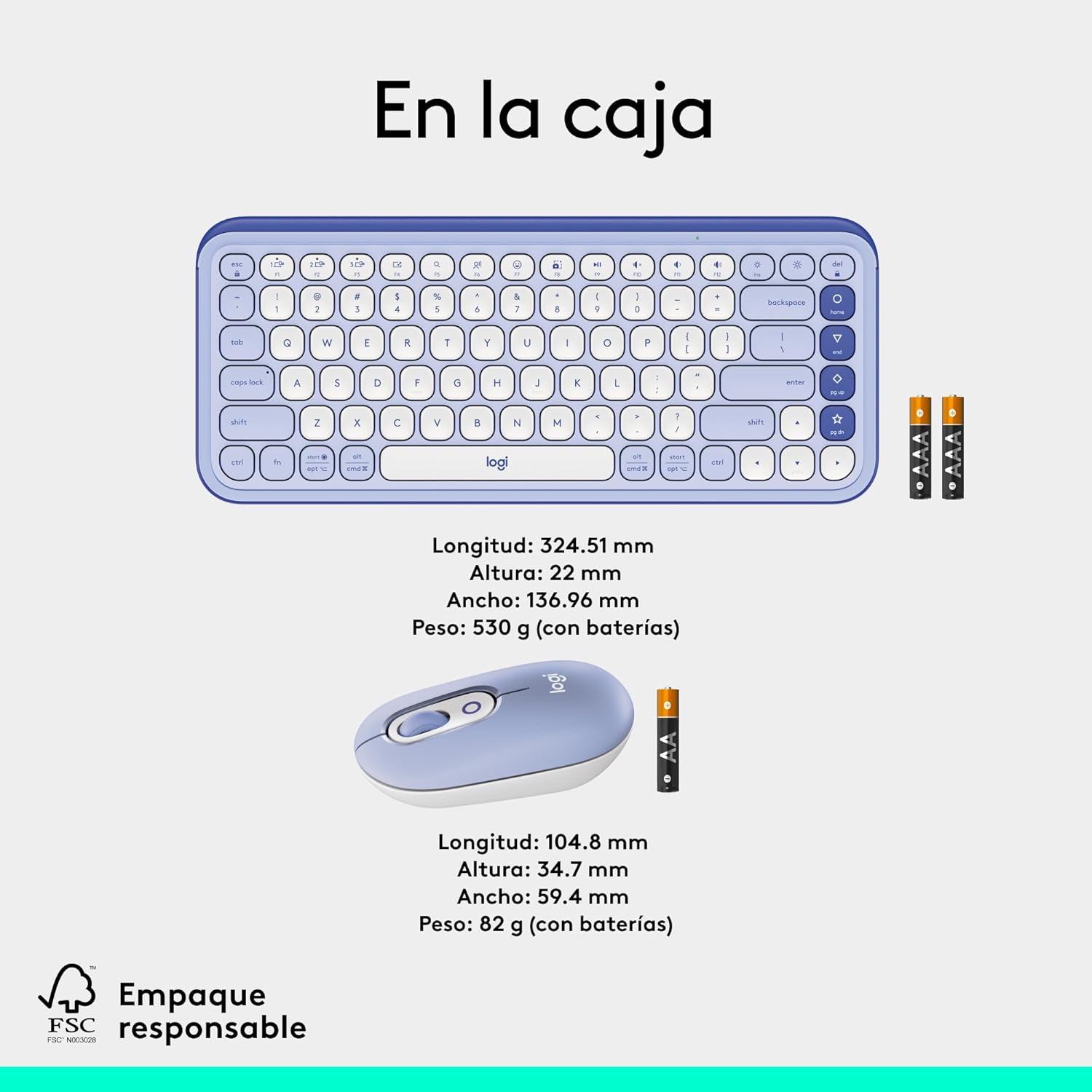 Teclado Logitech Pop Icon Combo - Lila