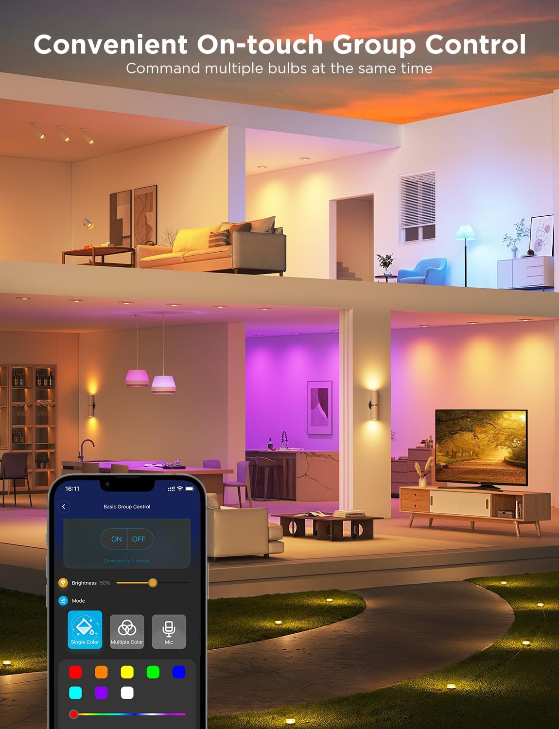 BOMBILLO LED INTELIGENTE GOVEE H600D RGBWW 9W BLUETOOTH Y WIFI (2 pack) B600D3C1