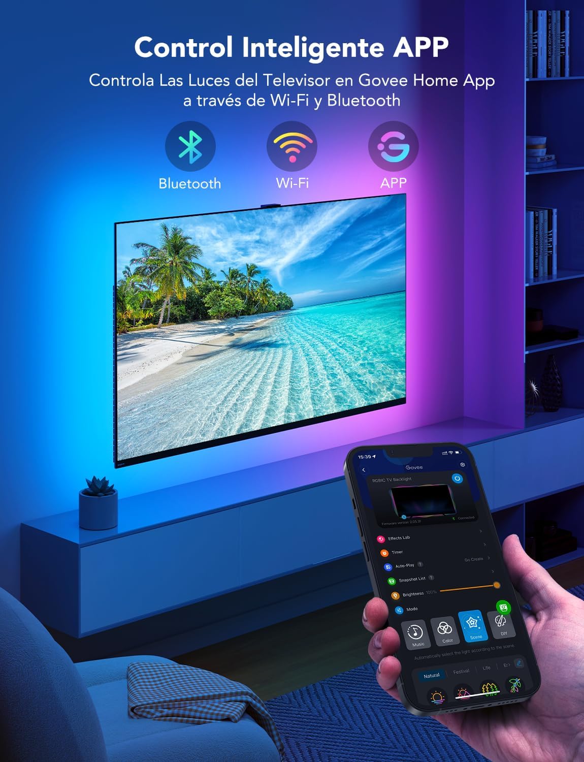 LUCES GOVEE TV LED BACKLIGHT COMPATIBLE CON TV DE 46-60" H61780A1