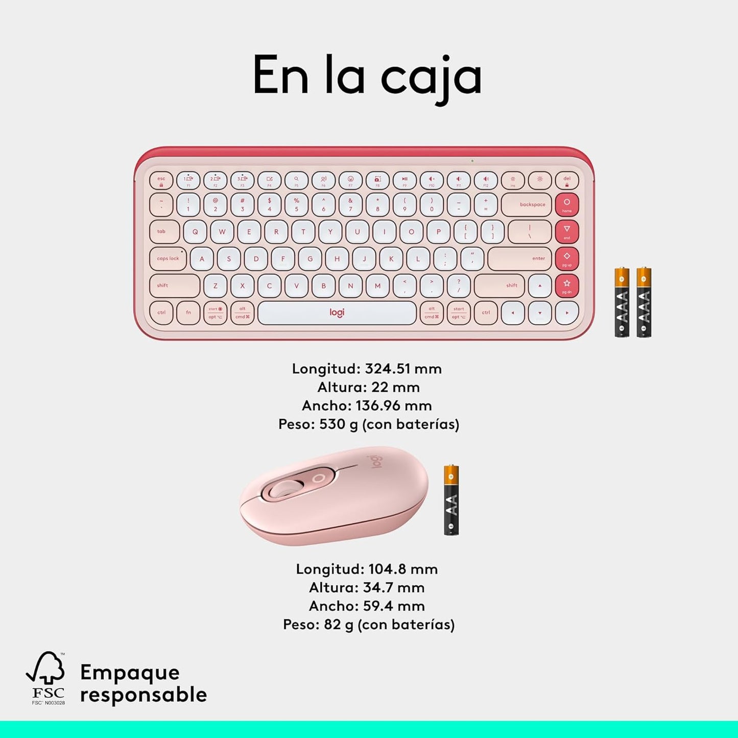 Teclado Logitech Pop Icon Combo - Rosado