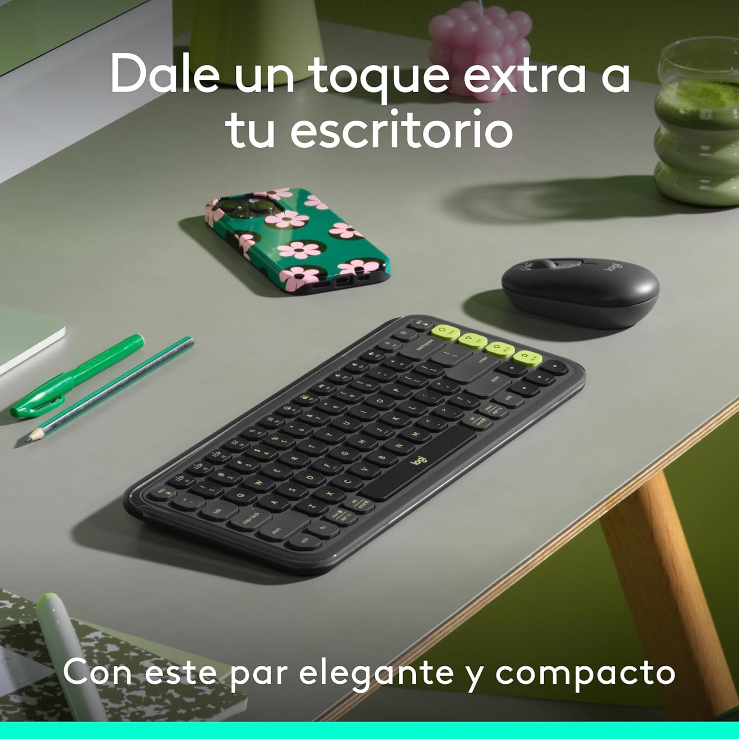 Teclado Logitech Pop Icon Combo - Grafito