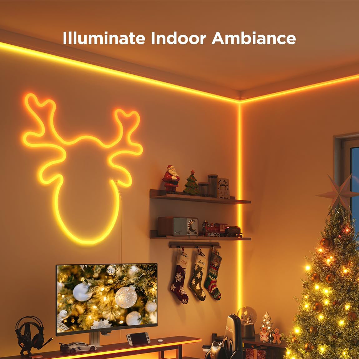 LUCES GOVEE 3M STRIP WHITE SUPPORT MATTER HOMEKIT,GOOGLE,ALEXA,SMARTHINGS H61D3101