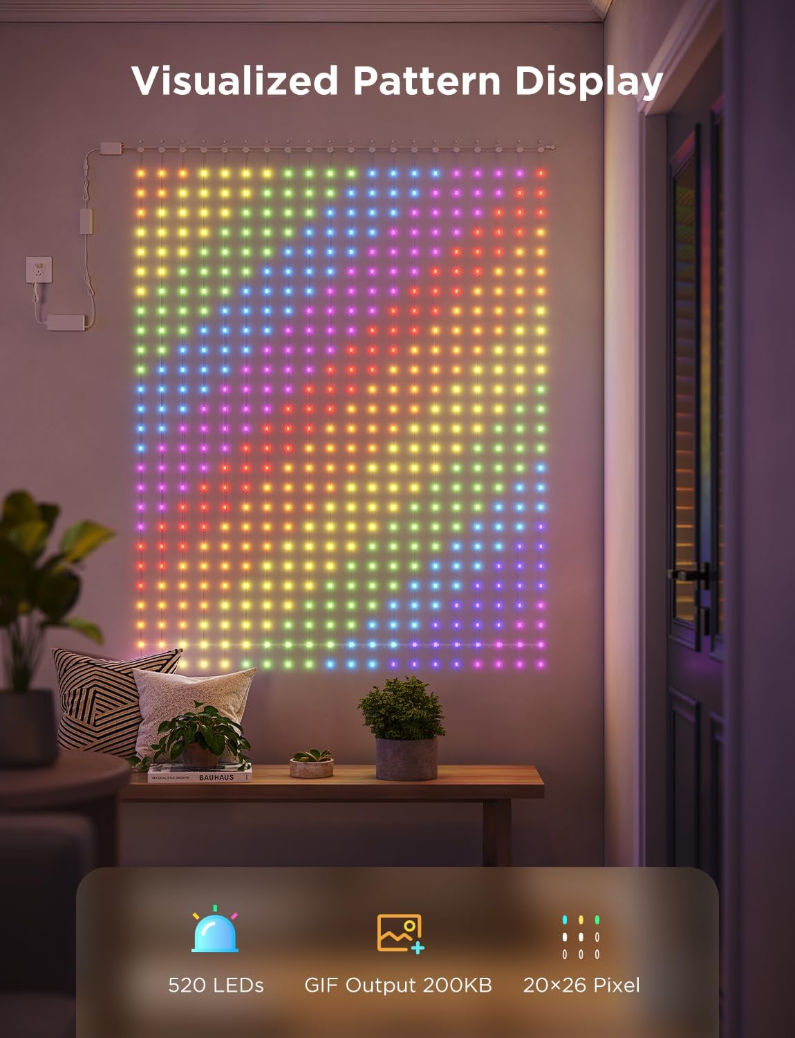 Cortina Inteligente de Luces 2 Govee H70B3 1.5x2m