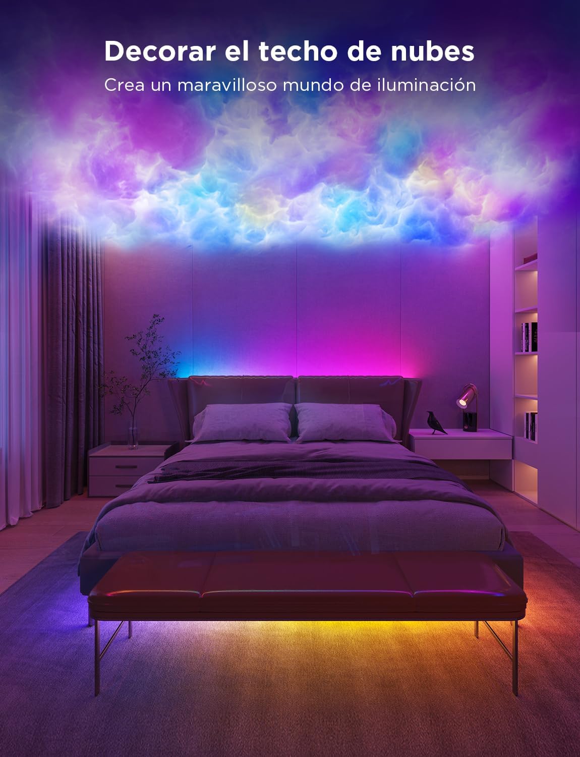 LUCES GOVEE H612A BASIC WIFI RGBIC + BLUETOOTH LED STRIP WITH PROTECTIVE COATING 5 METROS H612AAD110M