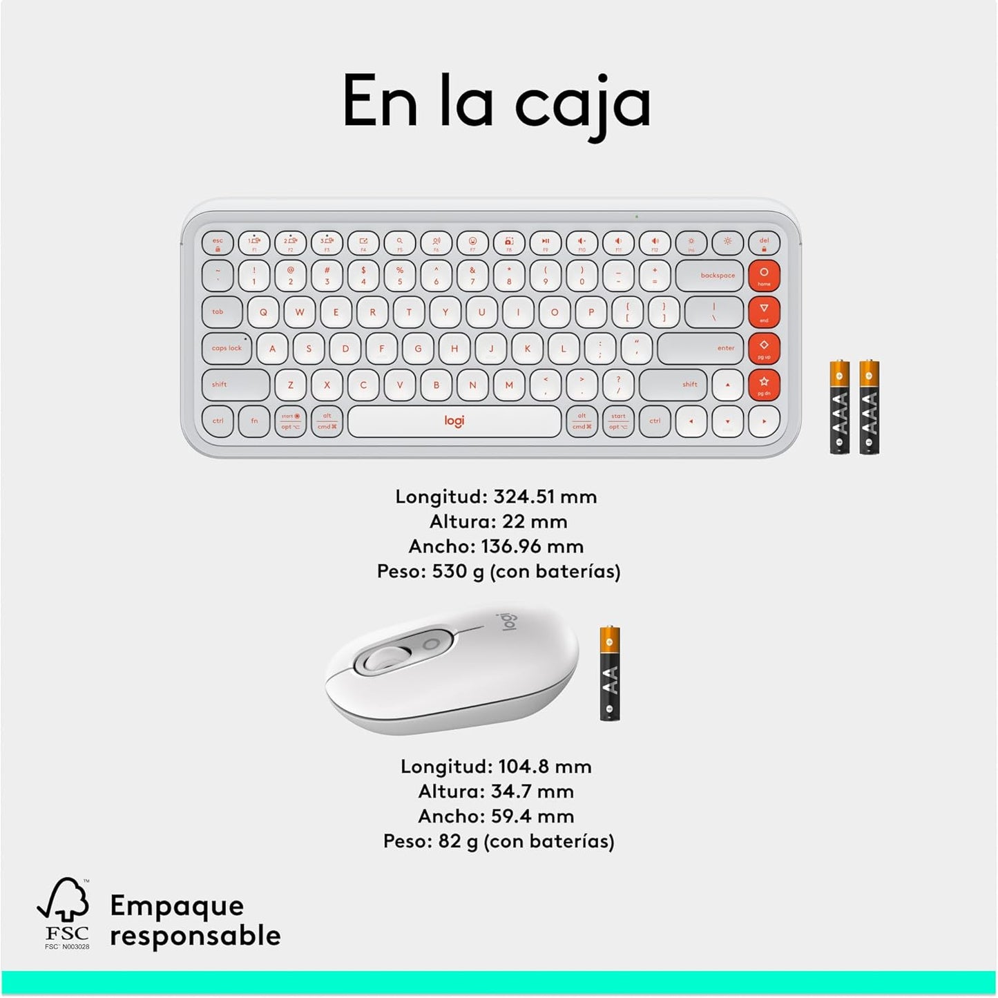 Teclado Logitech Pop Icon Combo - Blanco Crudo