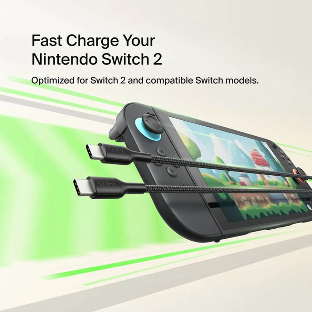 Cable Belkin para Nintendo Switch 2 - 2m - 60W