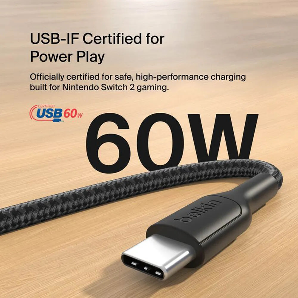 Cable Belkin para Nintendo Switch 2 - 2m - 60W