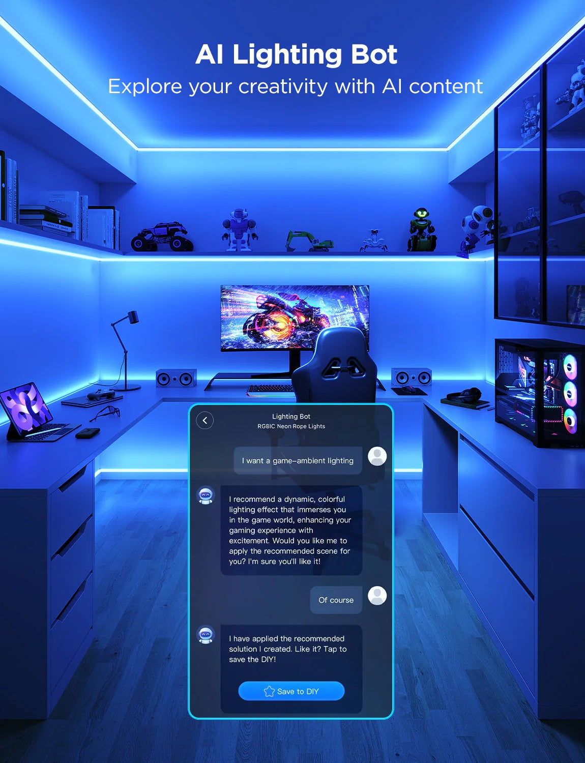 LUCES GOVEE H6641 5M NEON ROPE LIGHT FOR WALL LINING H66411D1