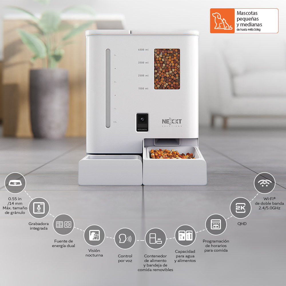 Dispensador Inteligente de Alimento y Agua para Mascotas Nexxt NHA-P710