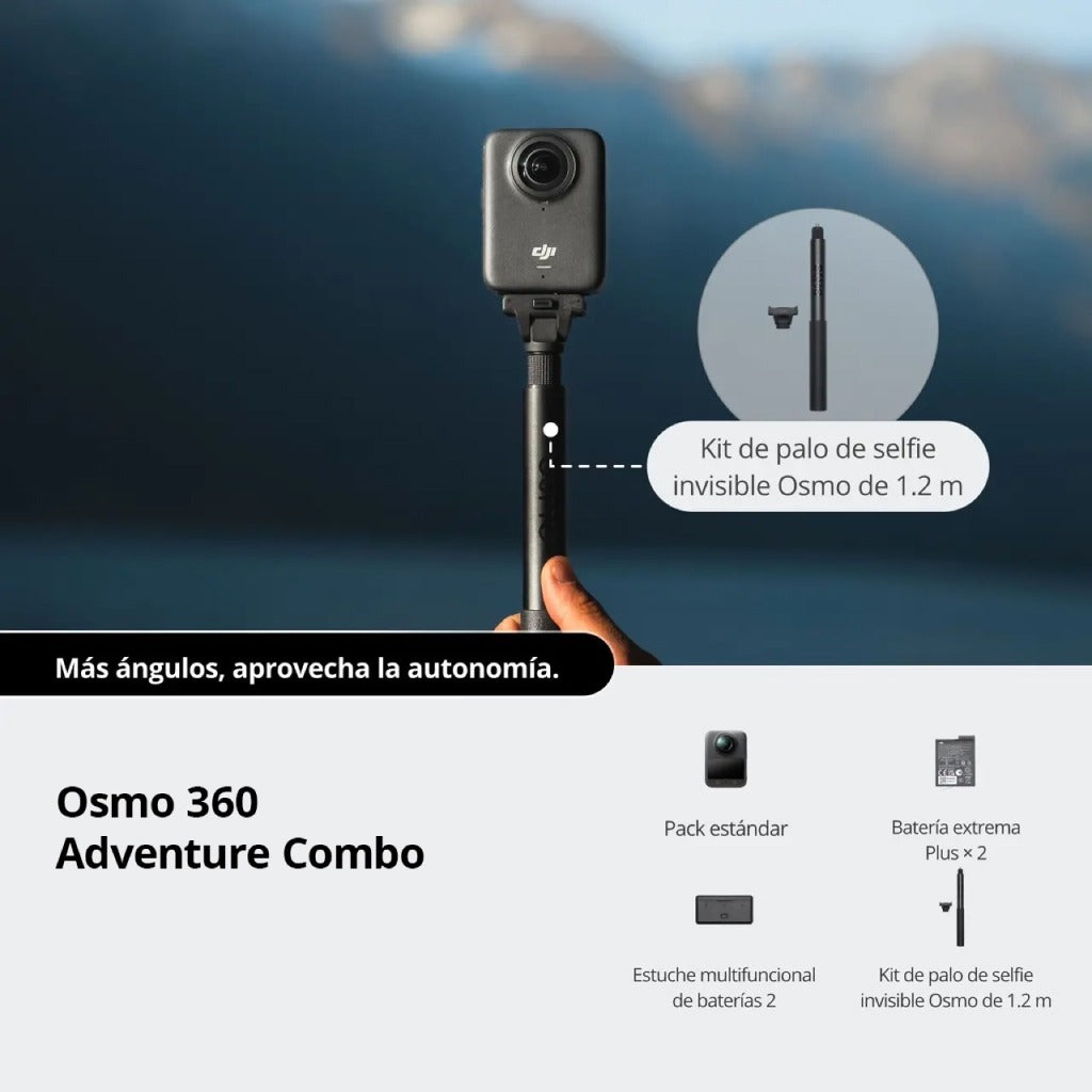 Cámara DJI Osmo 360 Combo Aventurero