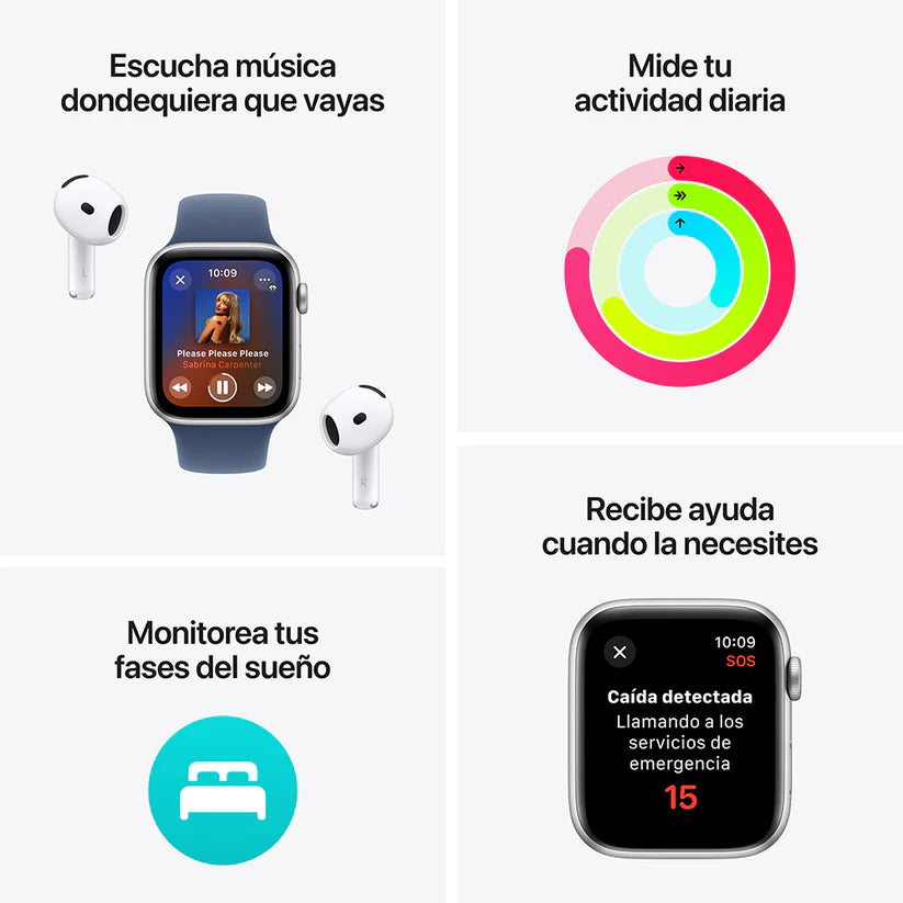 Apple Watch SE 2.ª Generación - Correa Loop Deportiva - Plata