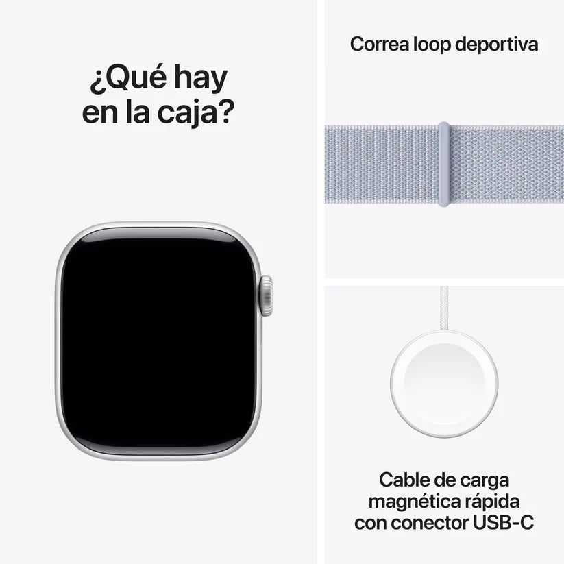 Apple Watch 10 - Correa Loop Deportiva - Plata