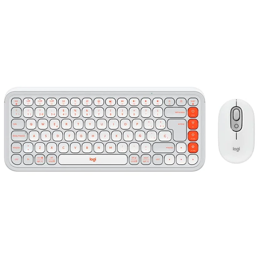 Teclado Logitech Pop Icon Combo - Blanco Crudo