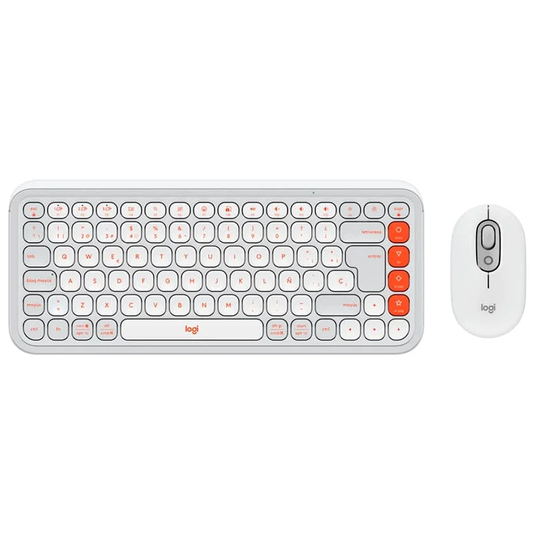 Teclado Logitech Pop Icon Combo - Blanco Crudo