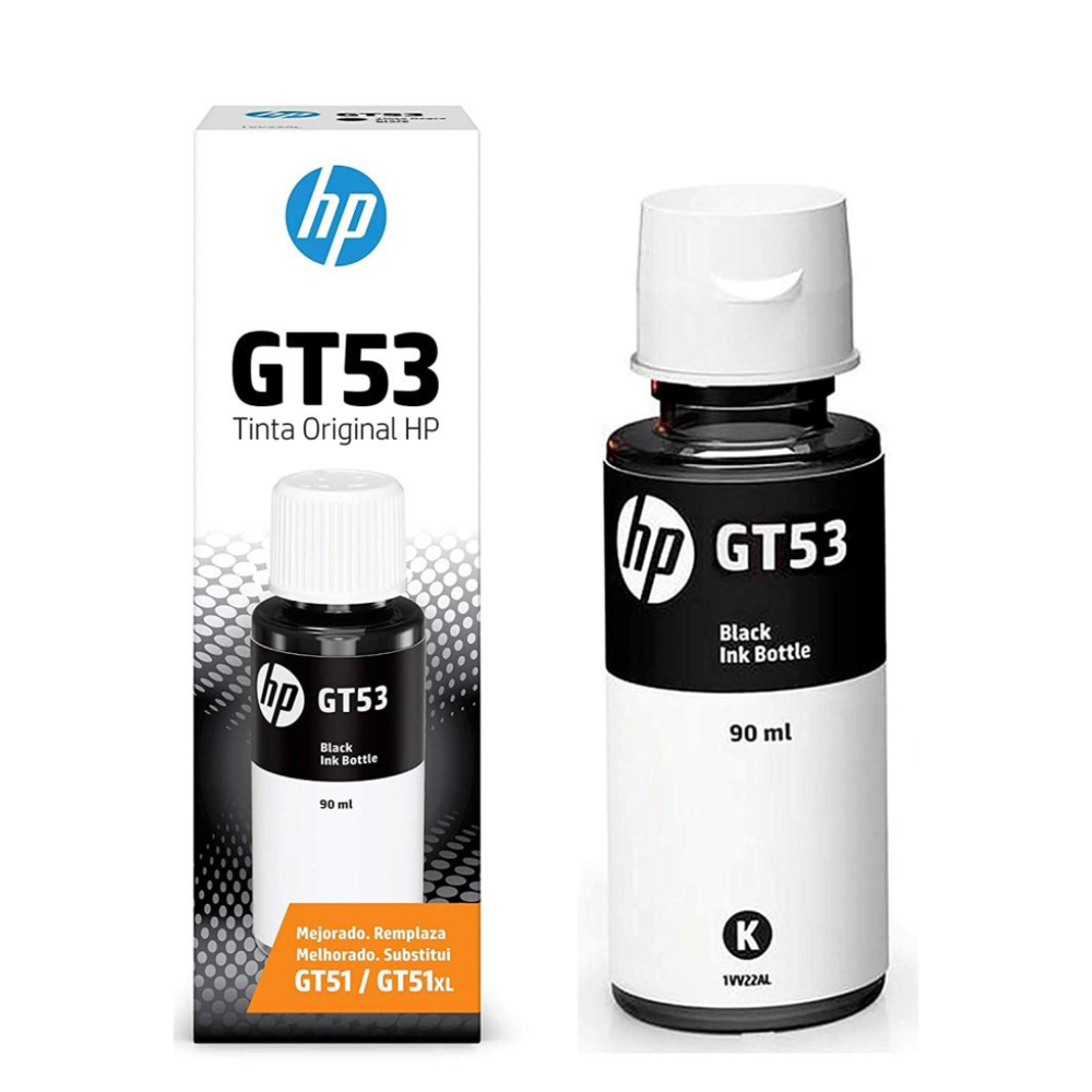 Botella Tinta Original HP GT53 - Negra
