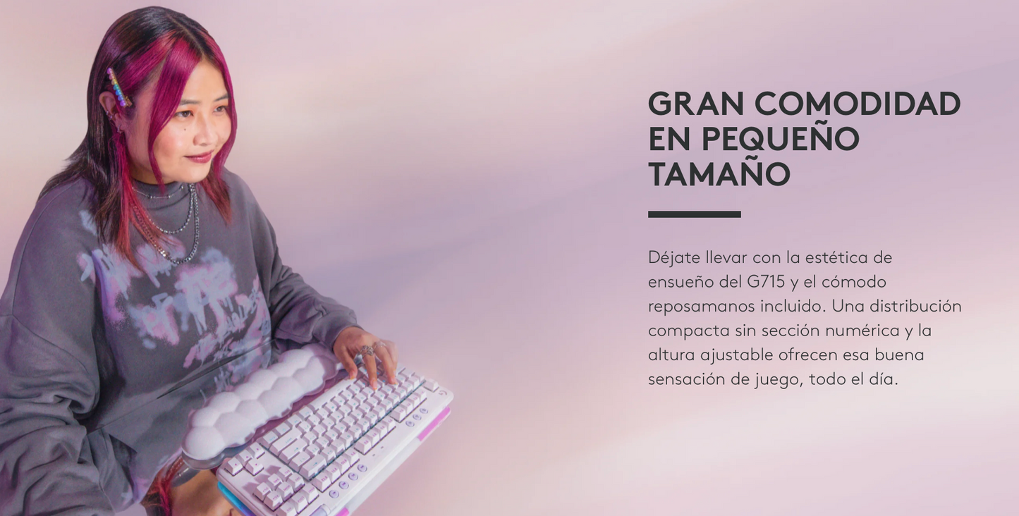 Teclado Logitech G715 TKL - Blanco