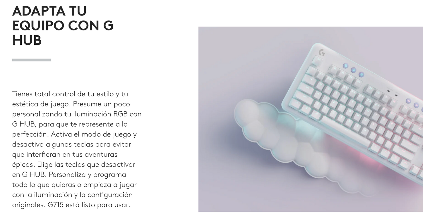 Teclado Logitech G715 TKL - Blanco