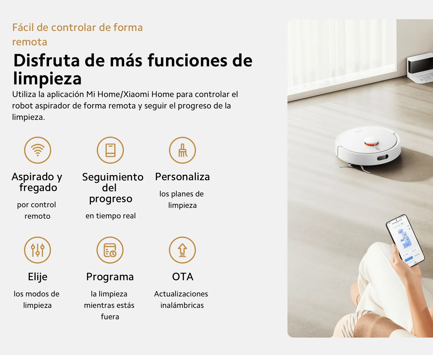 Aspiradora y Trapeadora Xiaomi Robot Vacuum S20 (versión US) - Blanco