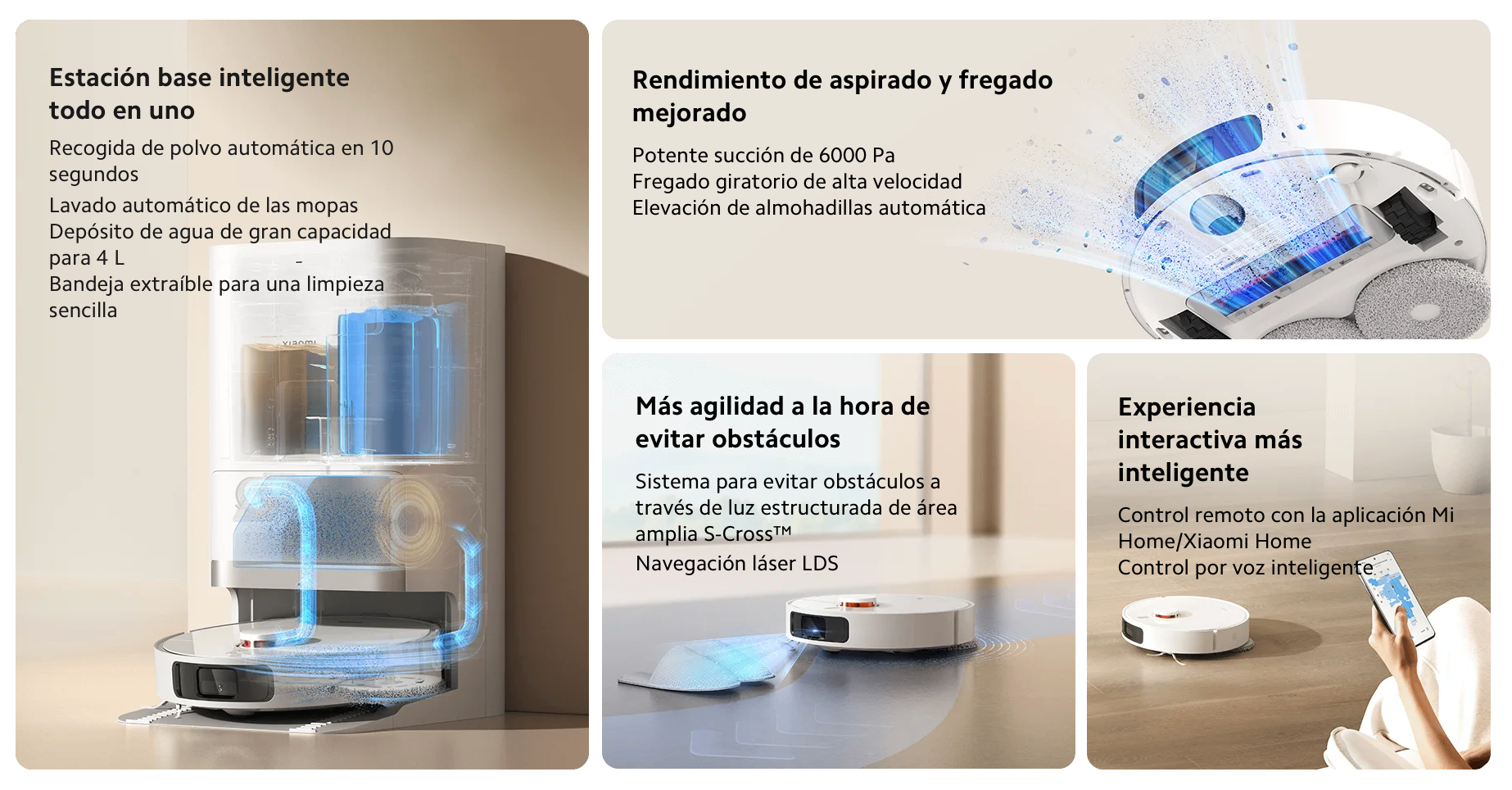 Aspiradora y Trapeadora Xiaomi Robot Vacuum X20+ (versión US)