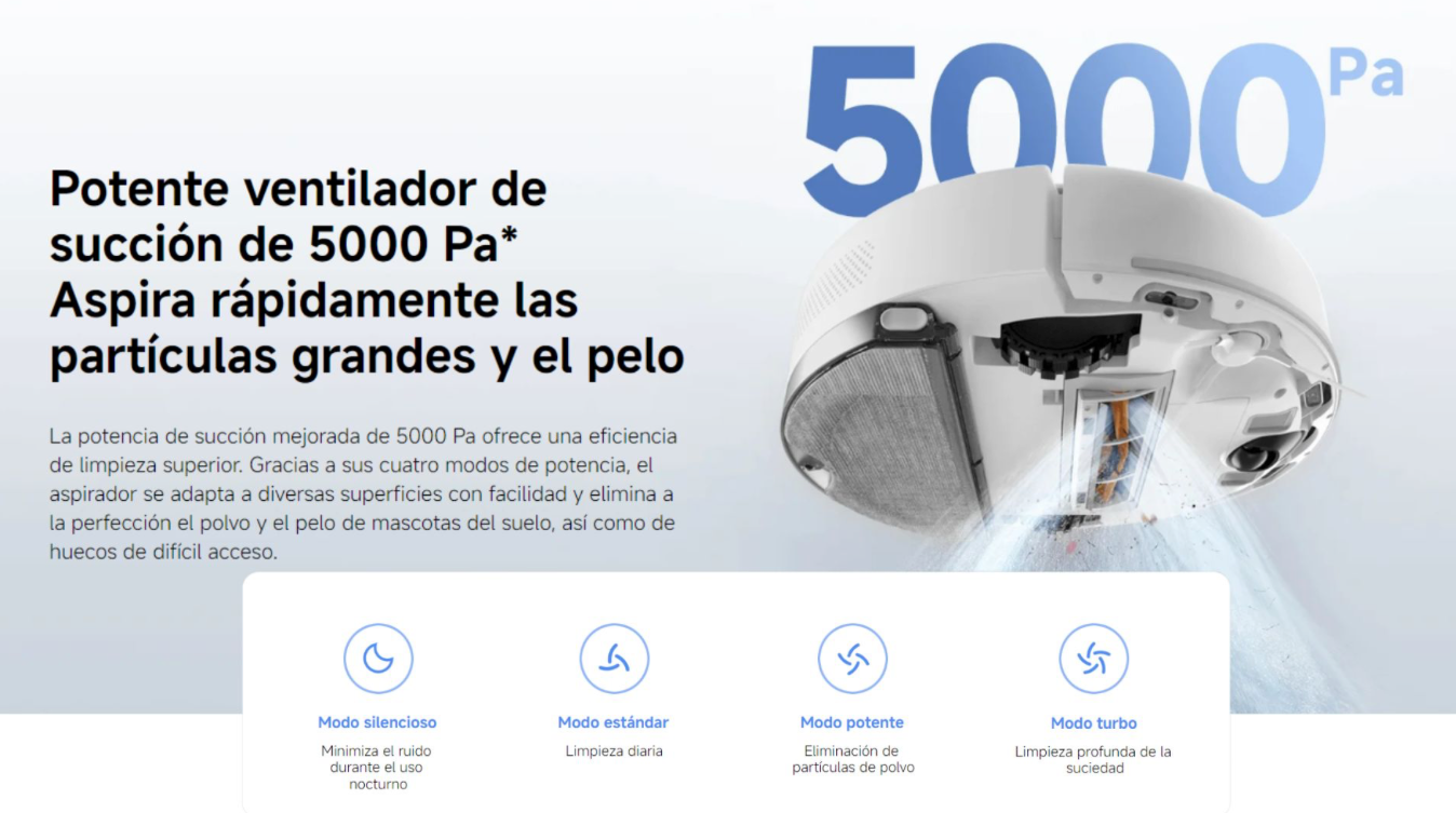 Aspiradora y Trapeadora Xiaomi Robot Vacuum S40C (versión US) - Blanco