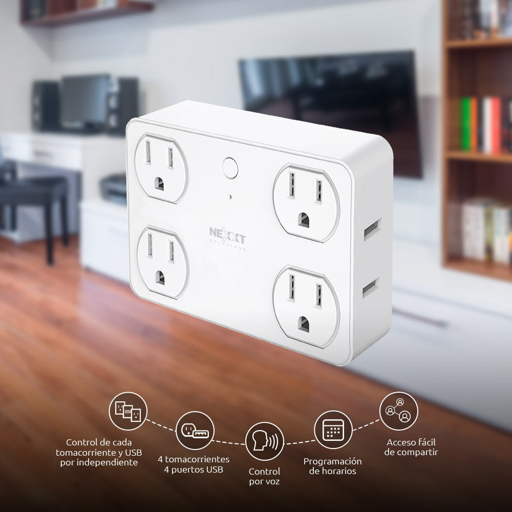Enchufe Inteligente Nexxt con Protección de Picos
